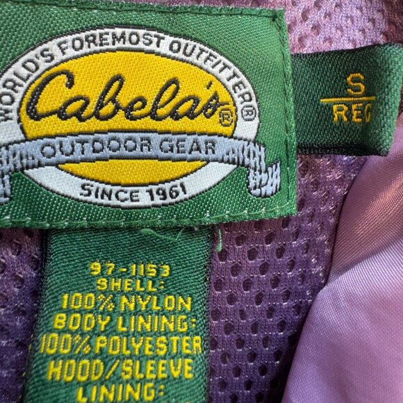 Cabela's Women Packable Windbreaker Jacket Small Hooded Outdoors Full Zip Casual - Picture 3 of 13